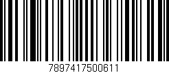 Código de barras (EAN, GTIN, SKU, ISBN): '7897417500611'