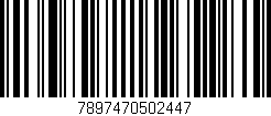 Código de barras (EAN, GTIN, SKU, ISBN): '7897470502447'
