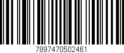 Código de barras (EAN, GTIN, SKU, ISBN): '7897470502461'