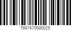 Código de barras (EAN, GTIN, SKU, ISBN): '7897470580025'