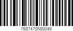 Código de barras (EAN, GTIN, SKU, ISBN): '7897470580049'