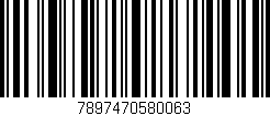 Código de barras (EAN, GTIN, SKU, ISBN): '7897470580063'