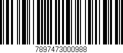 Código de barras (EAN, GTIN, SKU, ISBN): '7897473000988'