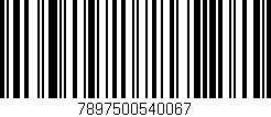 Código de barras (EAN, GTIN, SKU, ISBN): '7897500540067'