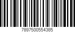 Código de barras (EAN, GTIN, SKU, ISBN): '7897500554385'