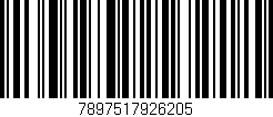 Código de barras (EAN, GTIN, SKU, ISBN): '7897517926205'