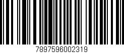 Código de barras (EAN, GTIN, SKU, ISBN): '7897596002319'