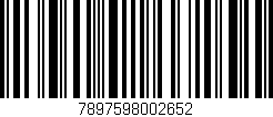Código de barras (EAN, GTIN, SKU, ISBN): '7897598002652'