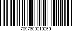 Código de barras (EAN, GTIN, SKU, ISBN): '7897689310260'