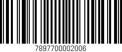Código de barras (EAN, GTIN, SKU, ISBN): '7897700002006'