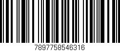 Código de barras (EAN, GTIN, SKU, ISBN): '7897758546316'