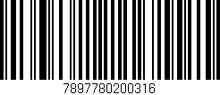 Código de barras (EAN, GTIN, SKU, ISBN): '7897780200316'