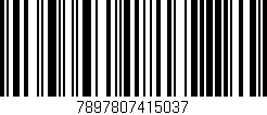 Código de barras (EAN, GTIN, SKU, ISBN): '7897807415037'