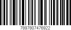 Código de barras (EAN, GTIN, SKU, ISBN): '7897807476922'