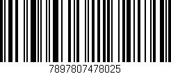 Código de barras (EAN, GTIN, SKU, ISBN): '7897807478025'