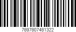 Código de barras (EAN, GTIN, SKU, ISBN): '7897807481322'