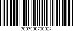 Código de barras (EAN, GTIN, SKU, ISBN): '7897930700024'