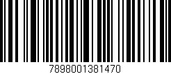 Código de barras (EAN, GTIN, SKU, ISBN): '7898001381470'