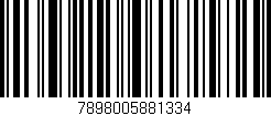 Código de barras (EAN, GTIN, SKU, ISBN): '7898005881334'