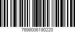 Código de barras (EAN, GTIN, SKU, ISBN): '7898006190220'