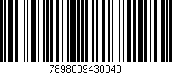 Código de barras (EAN, GTIN, SKU, ISBN): '7898009430040'