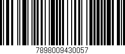 Código de barras (EAN, GTIN, SKU, ISBN): '7898009430057'