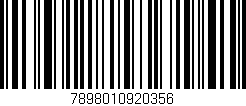 Código de barras (EAN, GTIN, SKU, ISBN): '7898010920356'