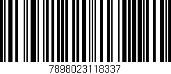 Código de barras (EAN, GTIN, SKU, ISBN): '7898023118337'