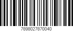 Código de barras (EAN, GTIN, SKU, ISBN): '7898027870040'