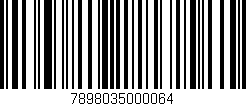 Código de barras (EAN, GTIN, SKU, ISBN): '7898035000064'