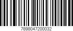 Código de barras (EAN, GTIN, SKU, ISBN): '7898047200032'