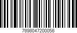 Código de barras (EAN, GTIN, SKU, ISBN): '7898047200056'