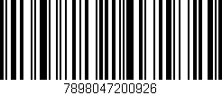 Código de barras (EAN, GTIN, SKU, ISBN): '7898047200926'