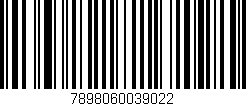 Código de barras (EAN, GTIN, SKU, ISBN): '7898060039022'