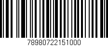 Código de barras (EAN, GTIN, SKU, ISBN): '78980722151000'