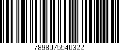Código de barras (EAN, GTIN, SKU, ISBN): '7898075540322'
