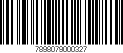 Código de barras (EAN, GTIN, SKU, ISBN): '7898079000327'