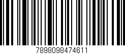 Código de barras (EAN, GTIN, SKU, ISBN): '7898098474611'