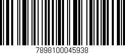 Código de barras (EAN, GTIN, SKU, ISBN): '7898100045938'