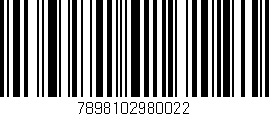 Código de barras (EAN, GTIN, SKU, ISBN): '7898102980022'