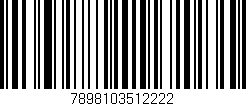 Código de barras (EAN, GTIN, SKU, ISBN): '7898103512222'