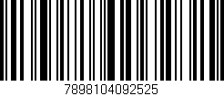 Código de barras (EAN, GTIN, SKU, ISBN): '7898104092525'