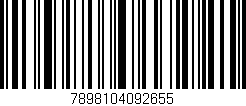 Código de barras (EAN, GTIN, SKU, ISBN): '7898104092655'