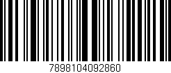 Código de barras (EAN, GTIN, SKU, ISBN): '7898104092860'