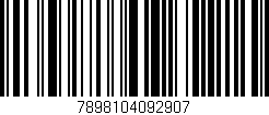 Código de barras (EAN, GTIN, SKU, ISBN): '7898104092907'