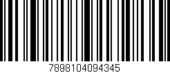 Código de barras (EAN, GTIN, SKU, ISBN): '7898104094345'