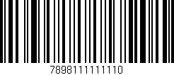 Código de barras (EAN, GTIN, SKU, ISBN): '7898111111110'