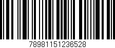 Código de barras (EAN, GTIN, SKU, ISBN): '78981151236528'