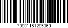 Código de barras (EAN, GTIN, SKU, ISBN): '78981151295860'
