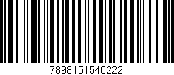 Código de barras (EAN, GTIN, SKU, ISBN): '7898151540222'